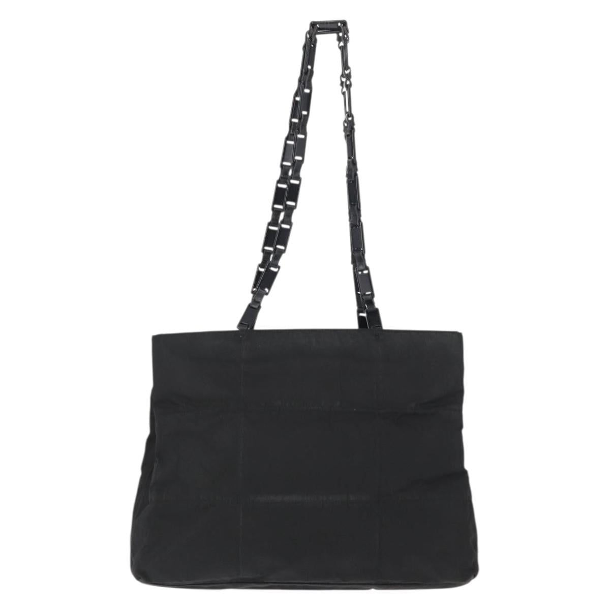 PRADA Tote Bag Nylon Black Auth 155194