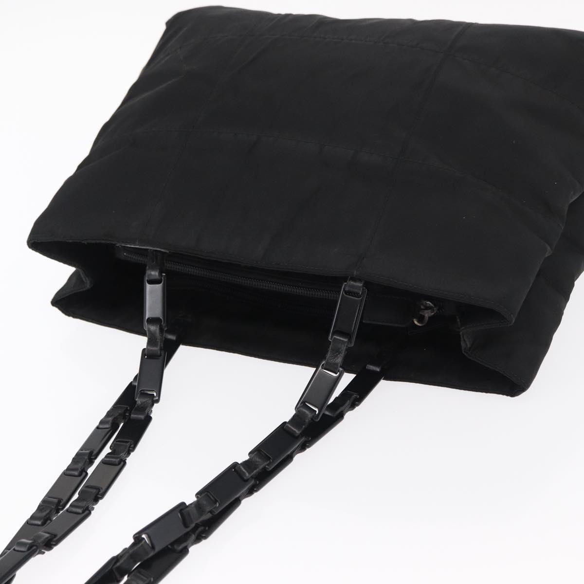 PRADA Tote Bag Nylon Black Auth 155194