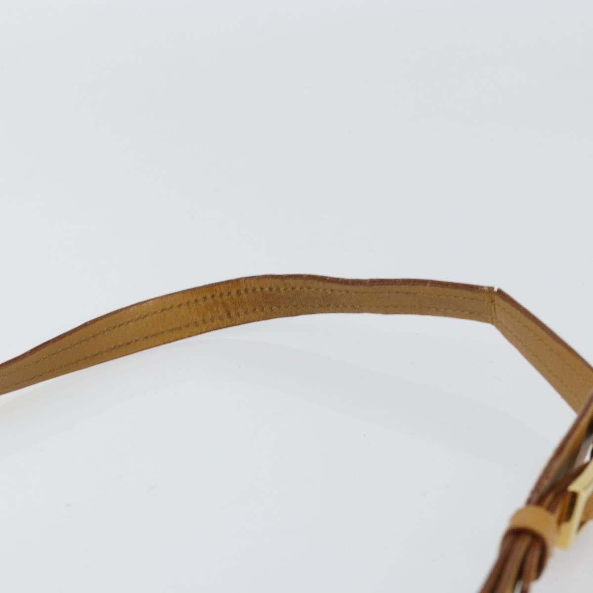 GUCCI GG Canvas Hand Bag Beige Gold Auth 155195