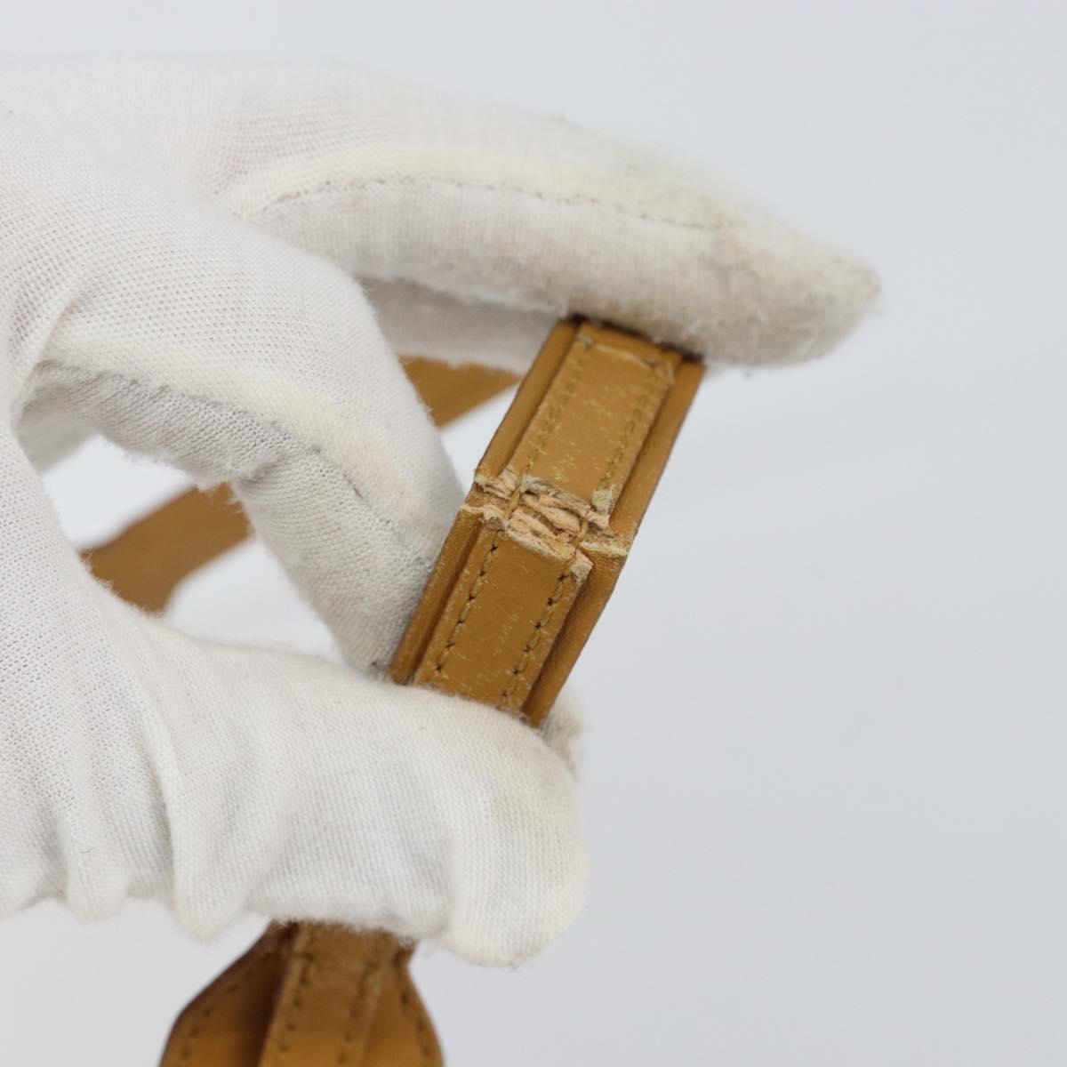 GUCCI GG Canvas Hand Bag Beige Gold Auth 155195