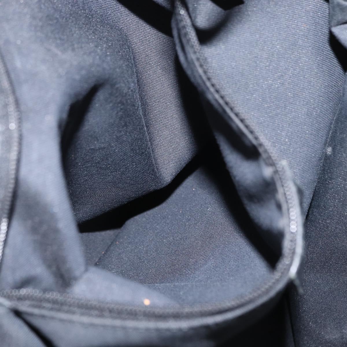 GUCCI GG Canvas Tote Bag Black Silver 120836 Auth 155197