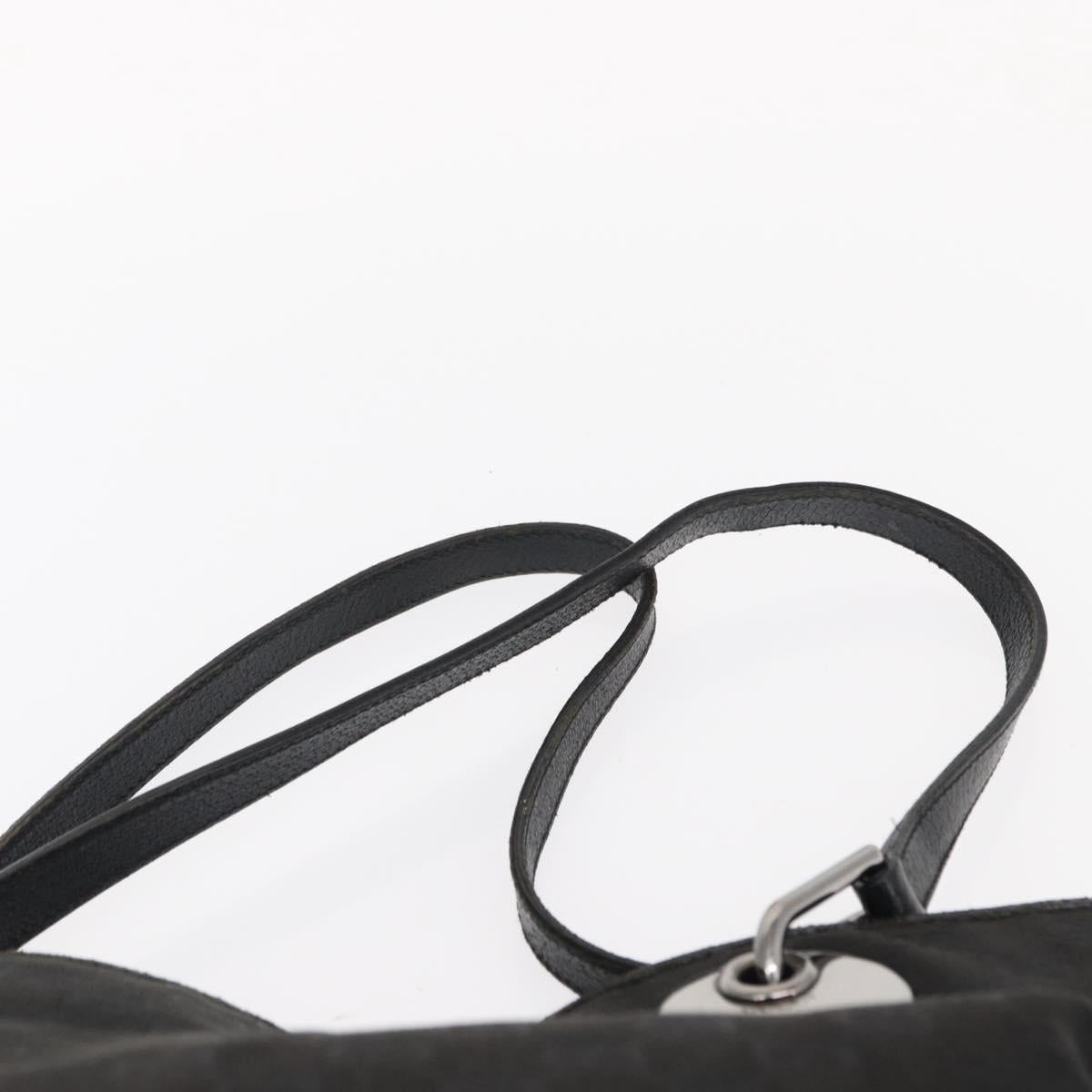 GUCCI GG Canvas Tote Bag Black Silver 120836 Auth 155197