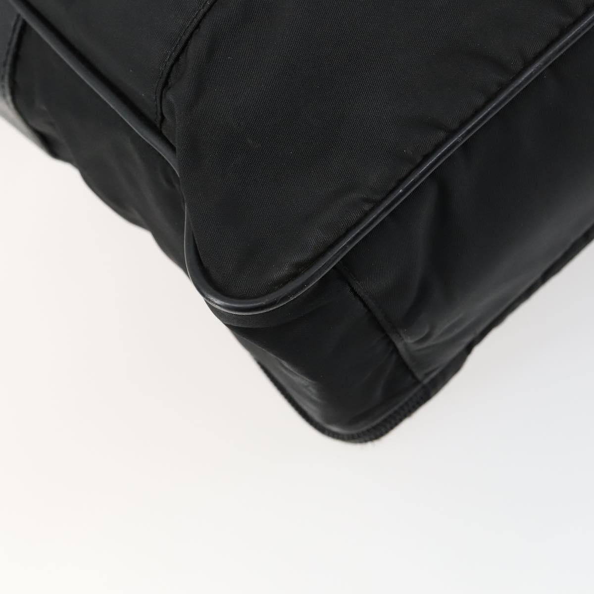 PRADA Business Bag Nylon 2way Black Silver Auth 155199