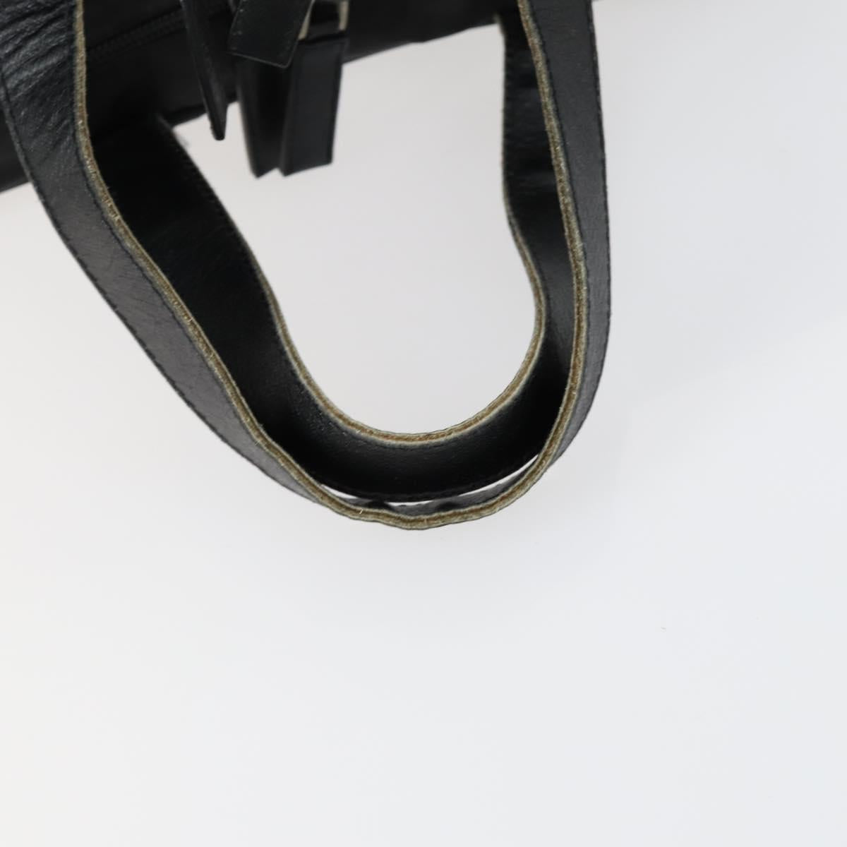 PRADA Business Bag Nylon 2way Black Silver Auth 155199