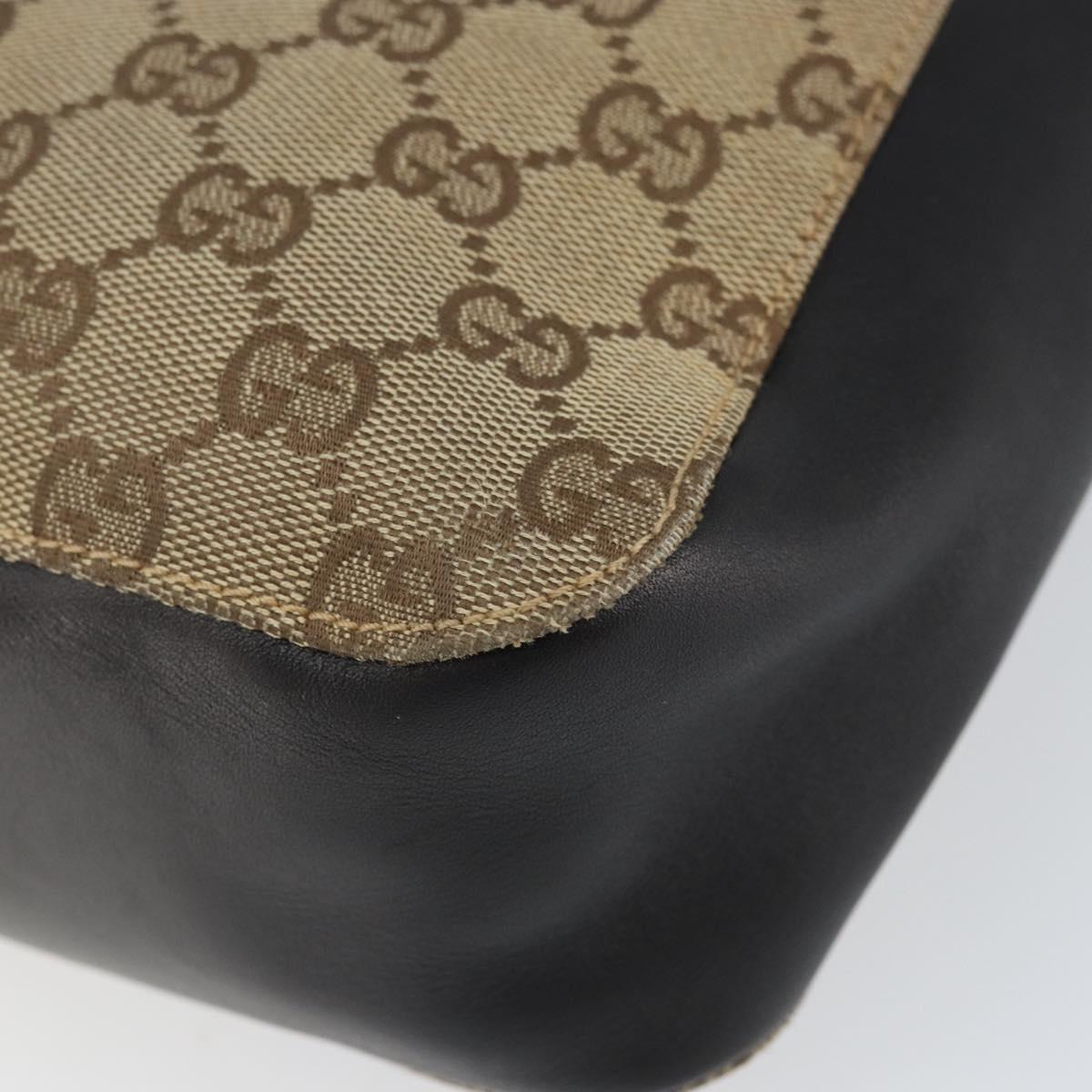 GUCCI Bamboo GG Canvas Hand Bag Beige 002 1061 Auth 155200