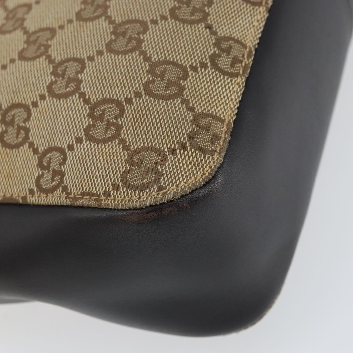 GUCCI Bamboo GG Canvas Hand Bag Beige 002 1061 Auth 155200