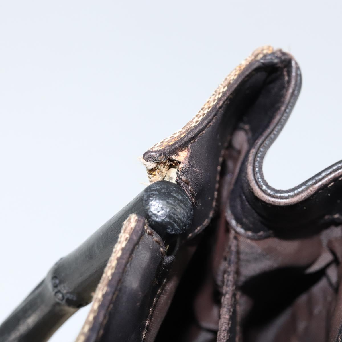 GUCCI Bamboo GG Canvas Hand Bag Beige 002 1061 Auth 155200