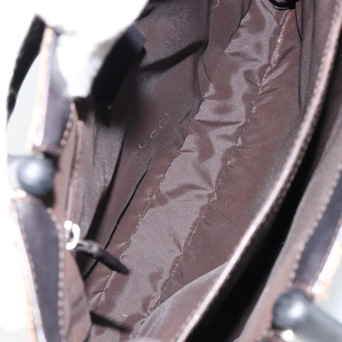 GUCCI Bamboo GG Canvas Hand Bag Beige 002 1061 Auth 155200