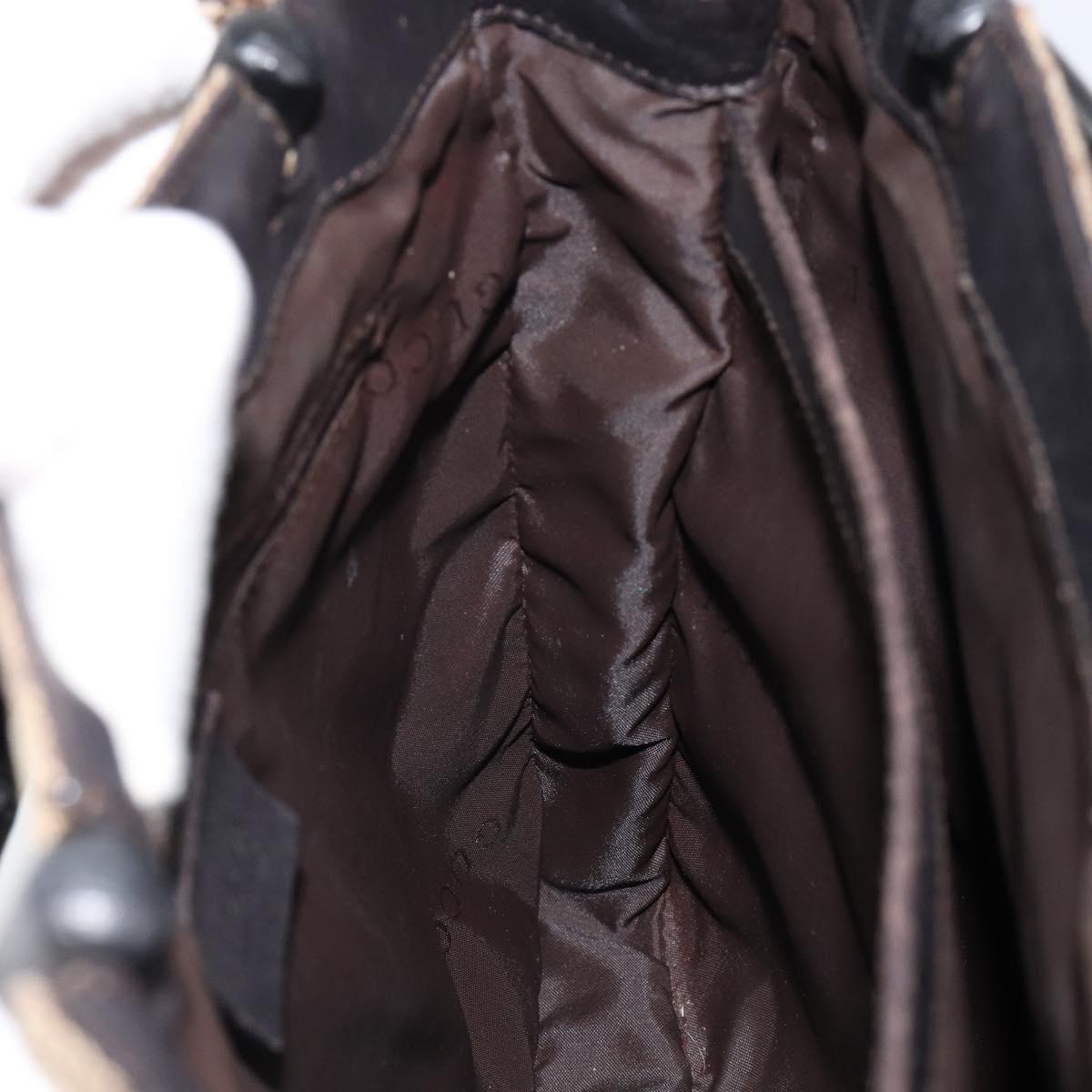 GUCCI Bamboo GG Canvas Hand Bag Beige 002 1061 Auth 155200