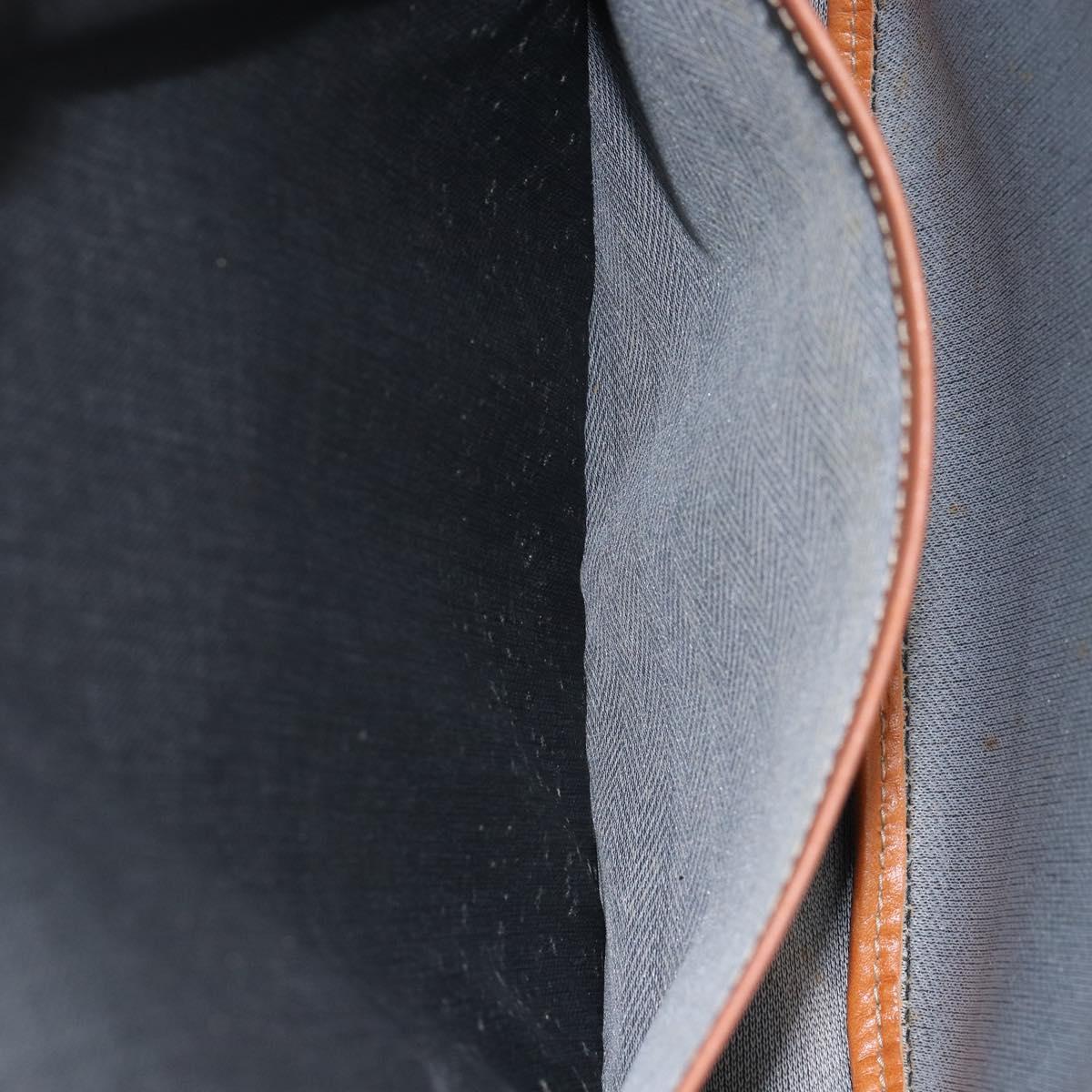 Christian Dior Shoulder Bag PVC Leather Black Gold Auth 155201