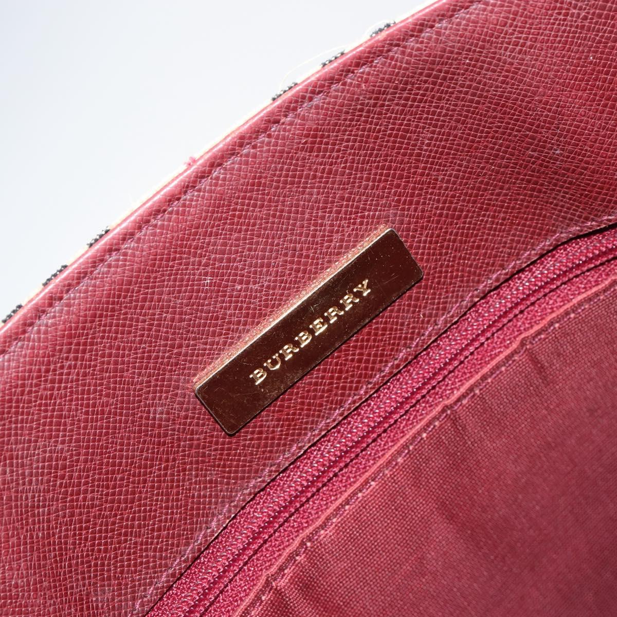 BURBERRY Nova Check Tote Bag Canvas Beige Gold Auth 155202