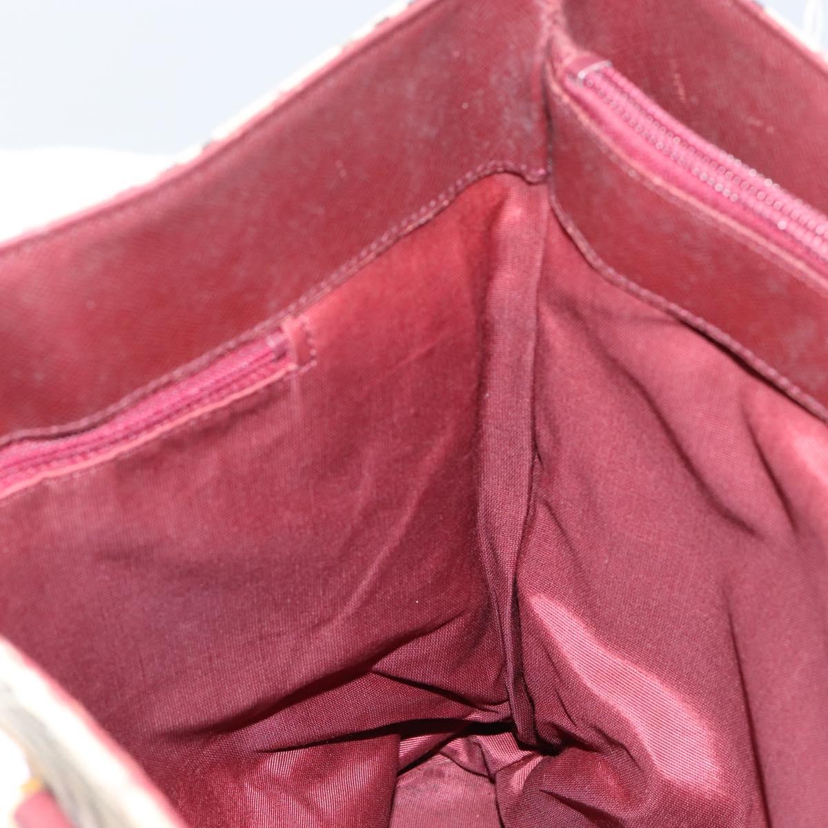 BURBERRY Nova Check Tote Bag Canvas Beige Gold Auth 155202