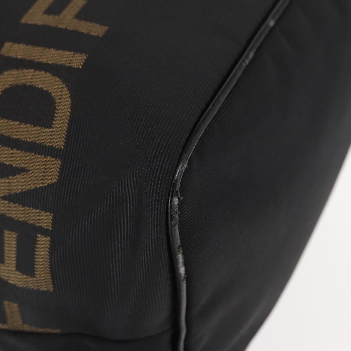 FENDI Hand Bag Nylon Black Auth 155203