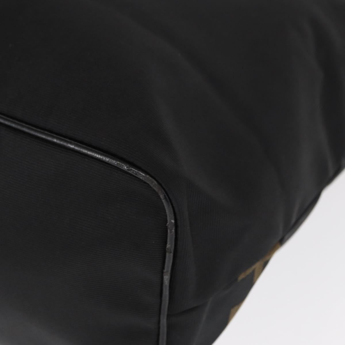 FENDI Hand Bag Nylon Black Auth 155203