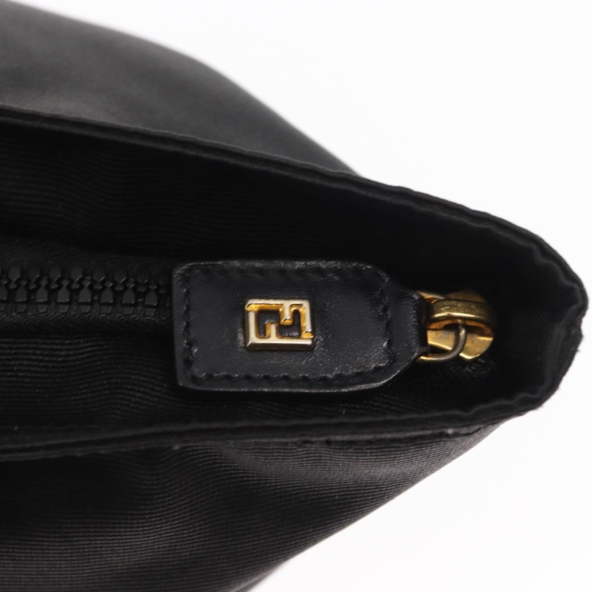 FENDI Hand Bag Nylon Black Auth 155203