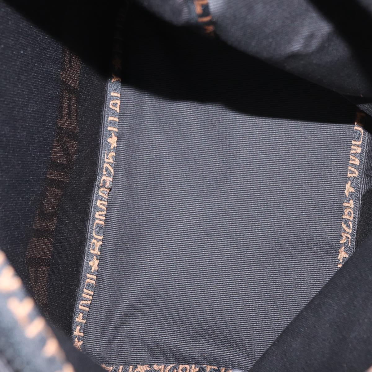 FENDI Hand Bag Nylon Black Auth 155203