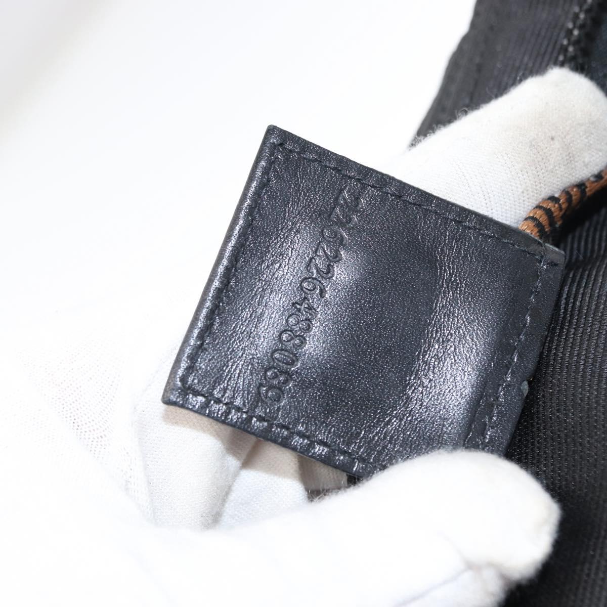 FENDI Hand Bag Nylon Black Auth 155203