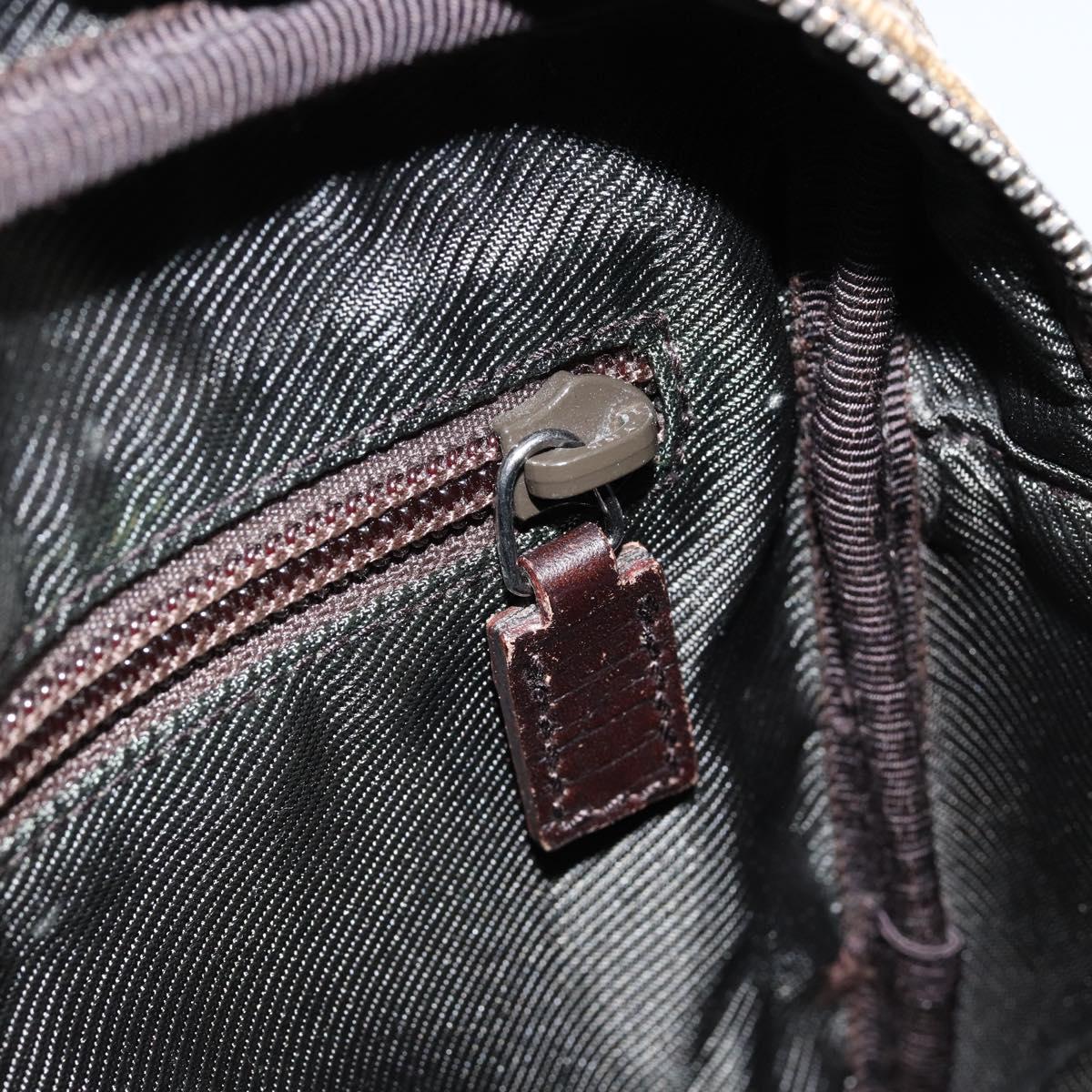 GUCCI GG Supreme Shoulder Bag PVC Beige Silver 114291 Auth 155206