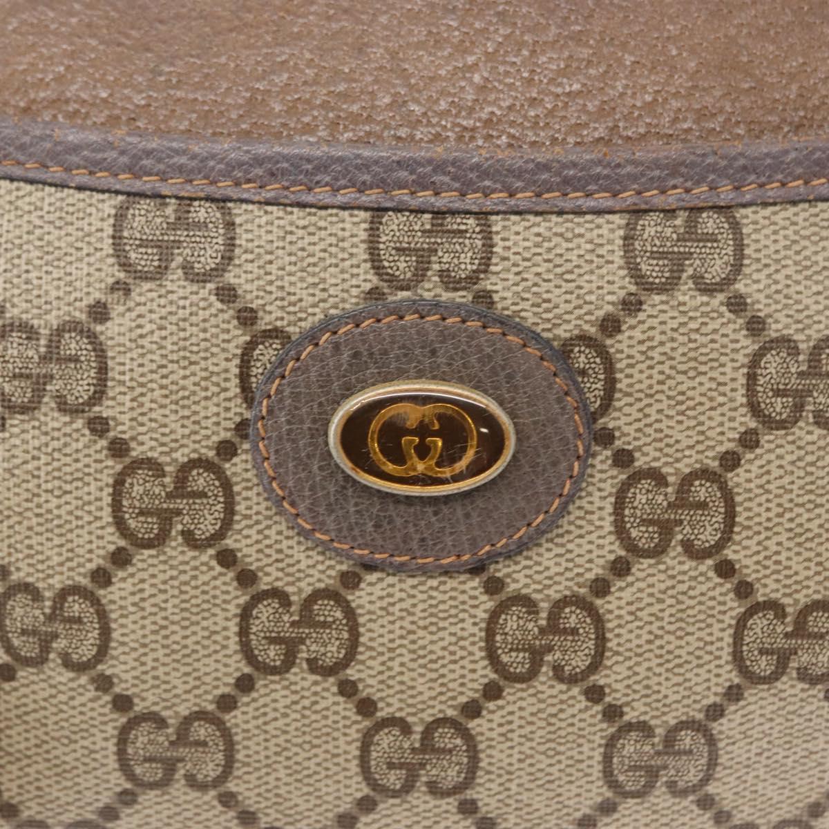 GUCCI GG Supreme Shoulder Bag PVC Beige 904 02 020 Auth 155207