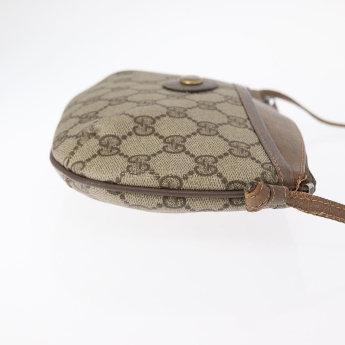 GUCCI GG Supreme Shoulder Bag PVC Beige 904 02 020 Auth 155207