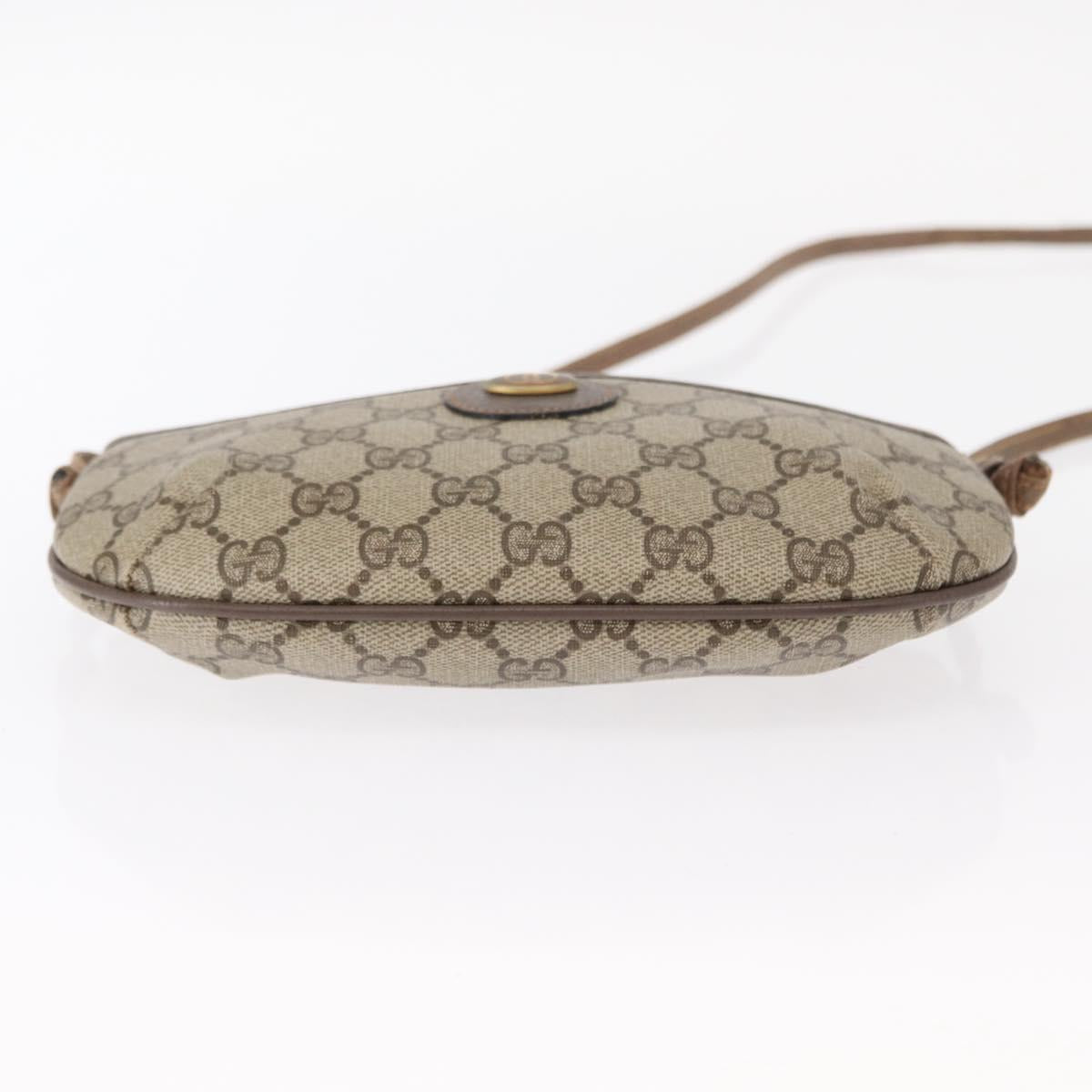 GUCCI GG Supreme Shoulder Bag PVC Beige 904 02 020 Auth 155207