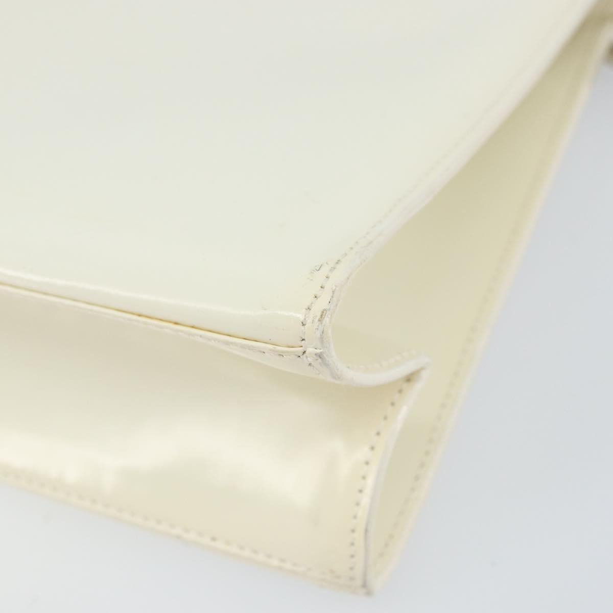 GUCCI Shoulder Bag Patent leather White 001 3034 2123 Auth 155209