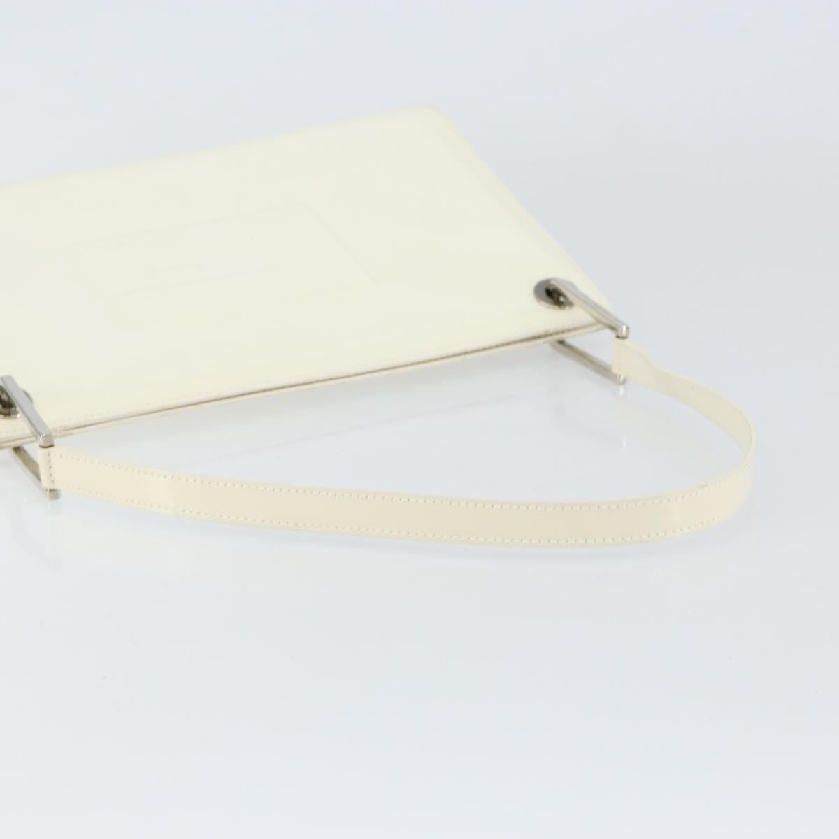 GUCCI Shoulder Bag Patent leather White 001 3034 2123 Auth 155209