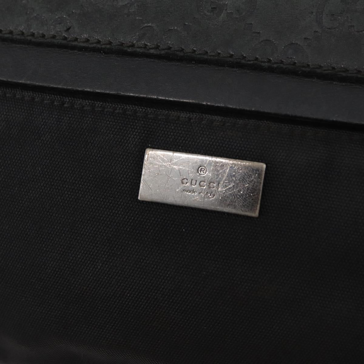 GUCCI Guccissima Waist bag Nylon Black 162417 Auth 155211