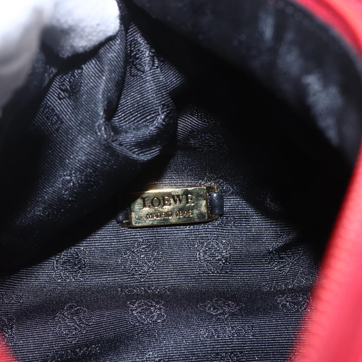 LOEWE Shoulder Bag Suede Red Auth 155213