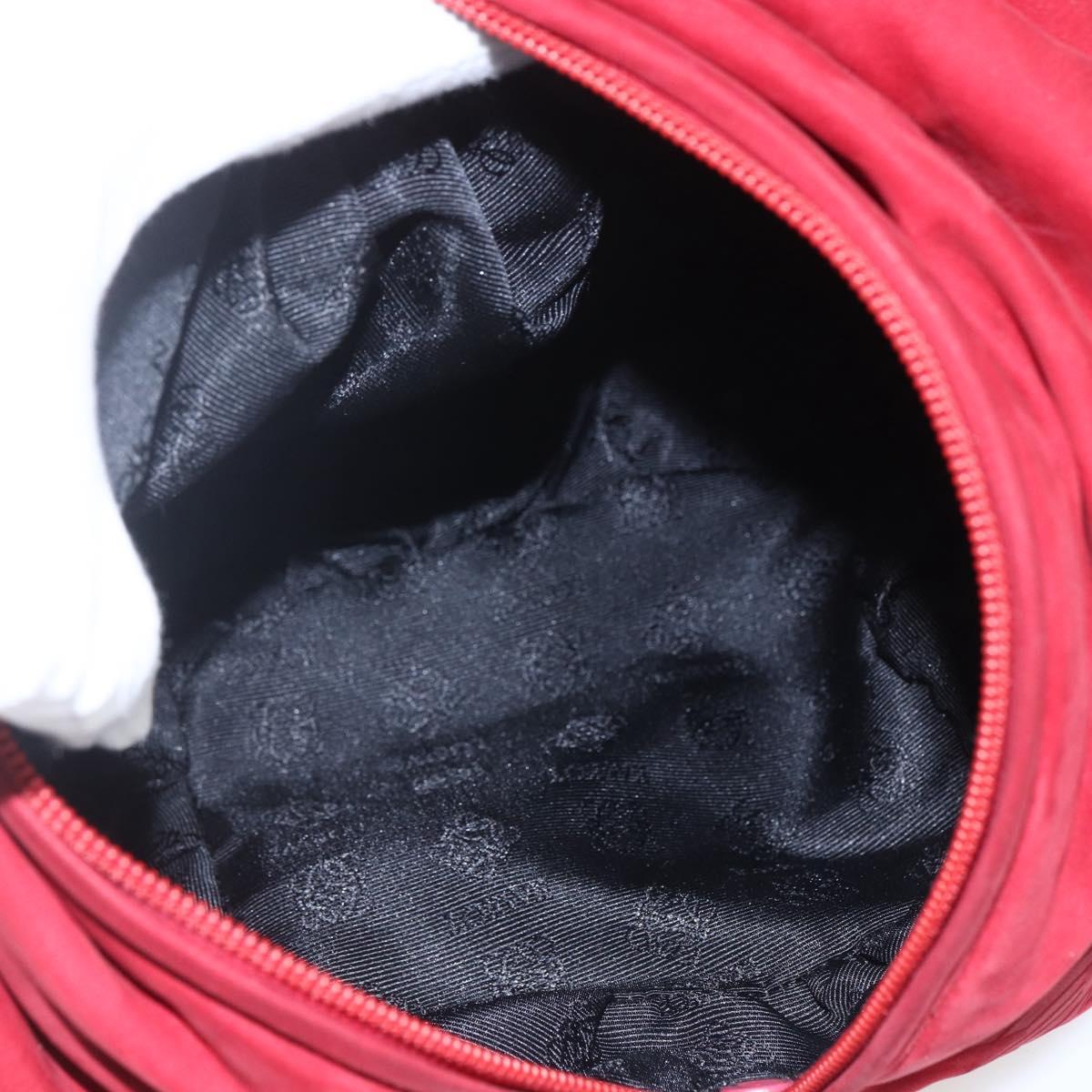 LOEWE Shoulder Bag Suede Red Auth 155213