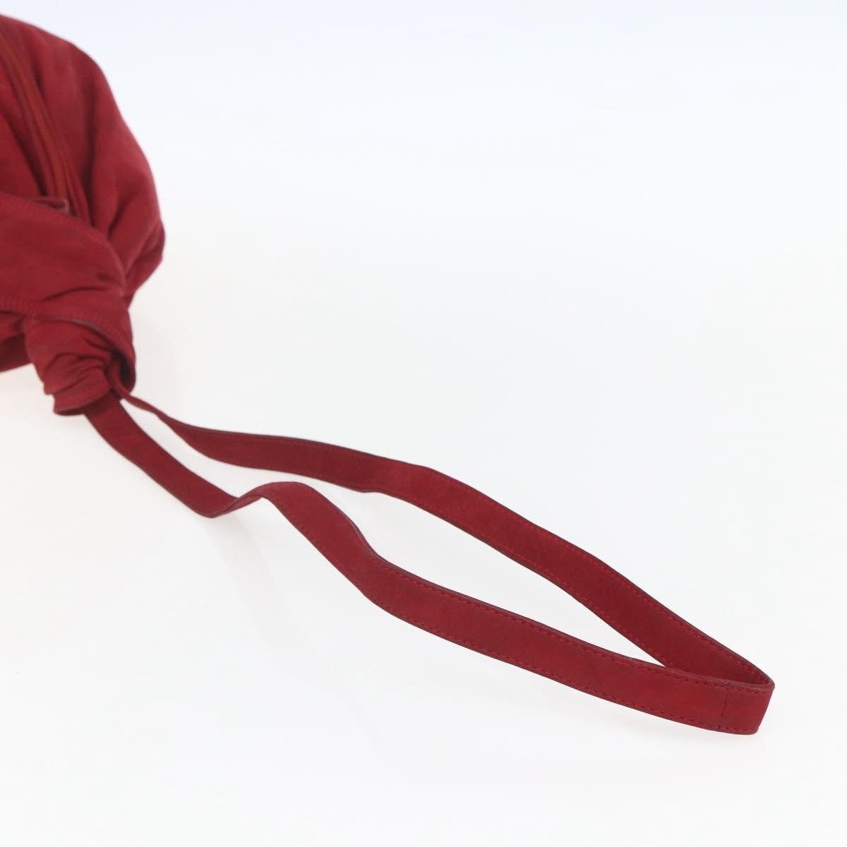 LOEWE Shoulder Bag Suede Red Auth 155213