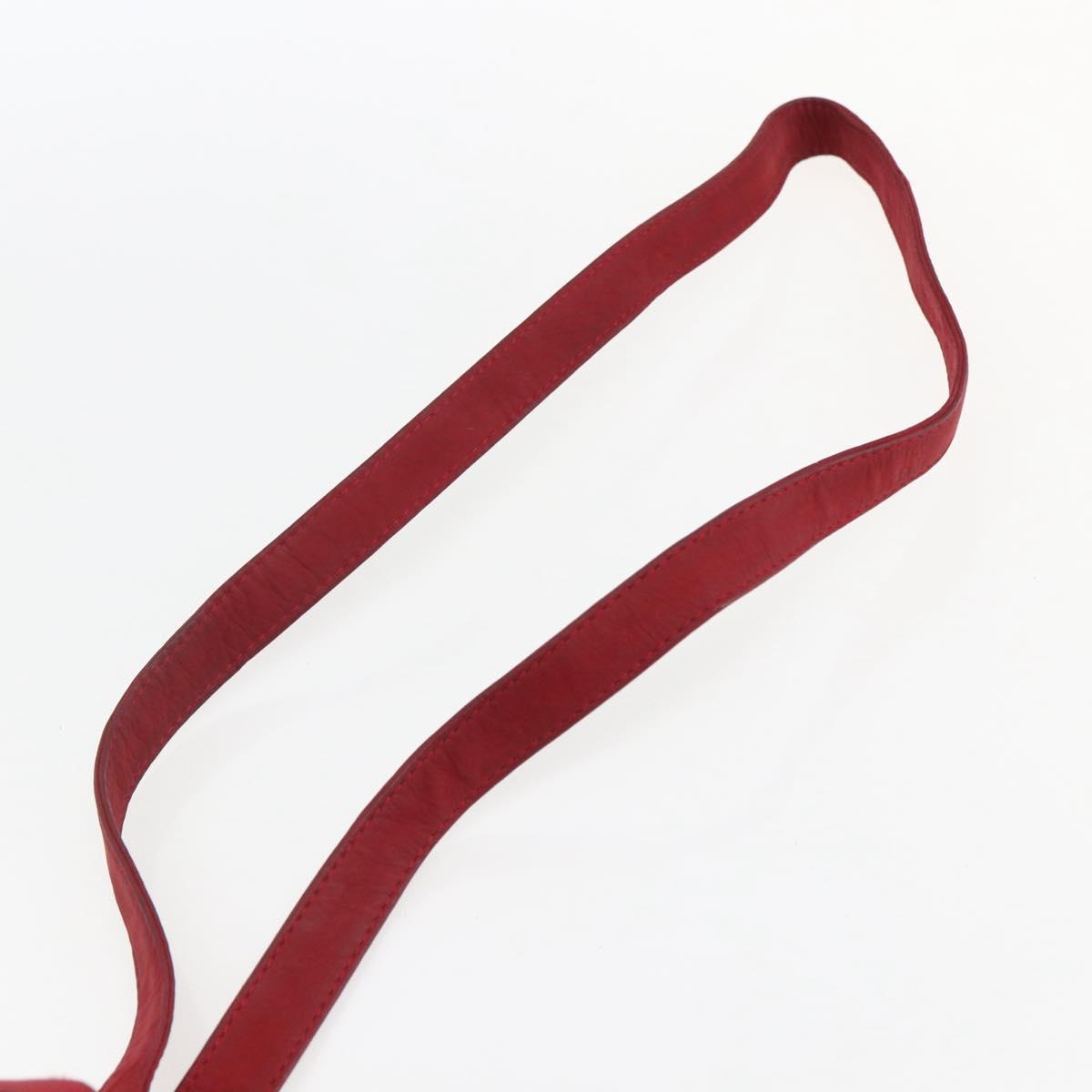 LOEWE Shoulder Bag Suede Red Auth 155213