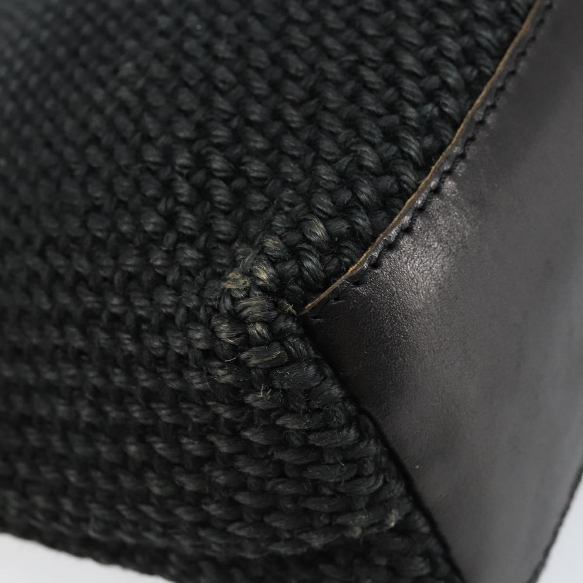 BOTTEGA VENETA Hand Bag Canvas Black Auth 155219