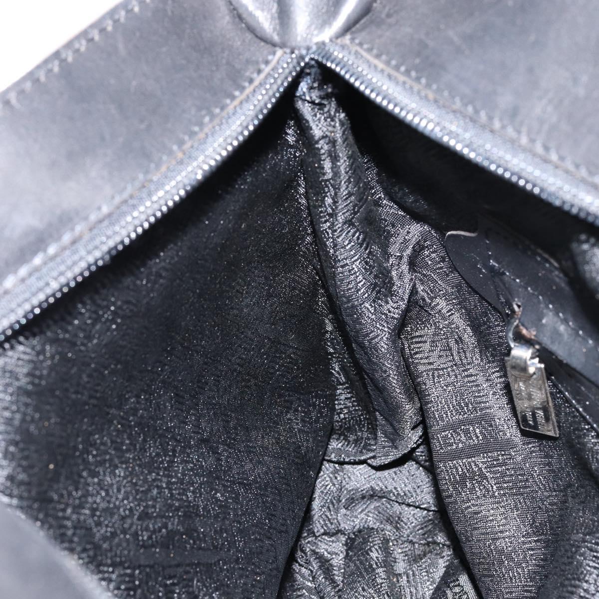 BOTTEGA VENETA Hand Bag Canvas Black Auth 155219