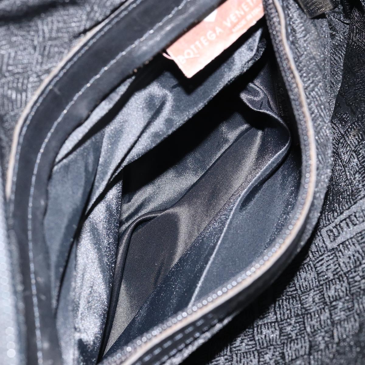 BOTTEGA VENETA Hand Bag Canvas Black Auth 155219