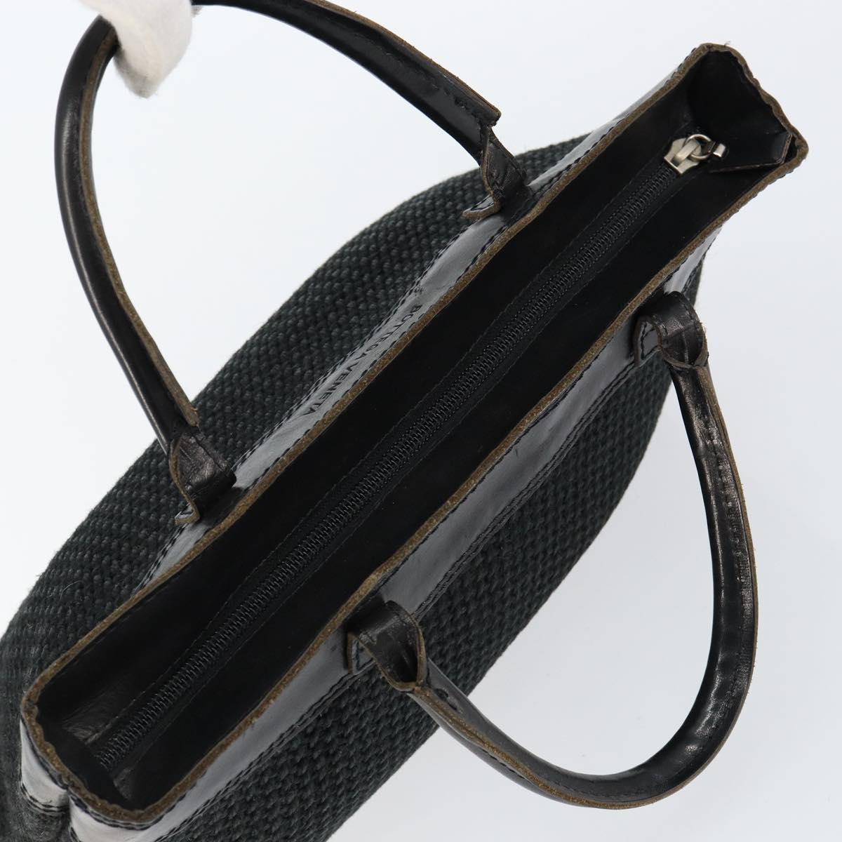 BOTTEGA VENETA Hand Bag Canvas Black Auth 155219