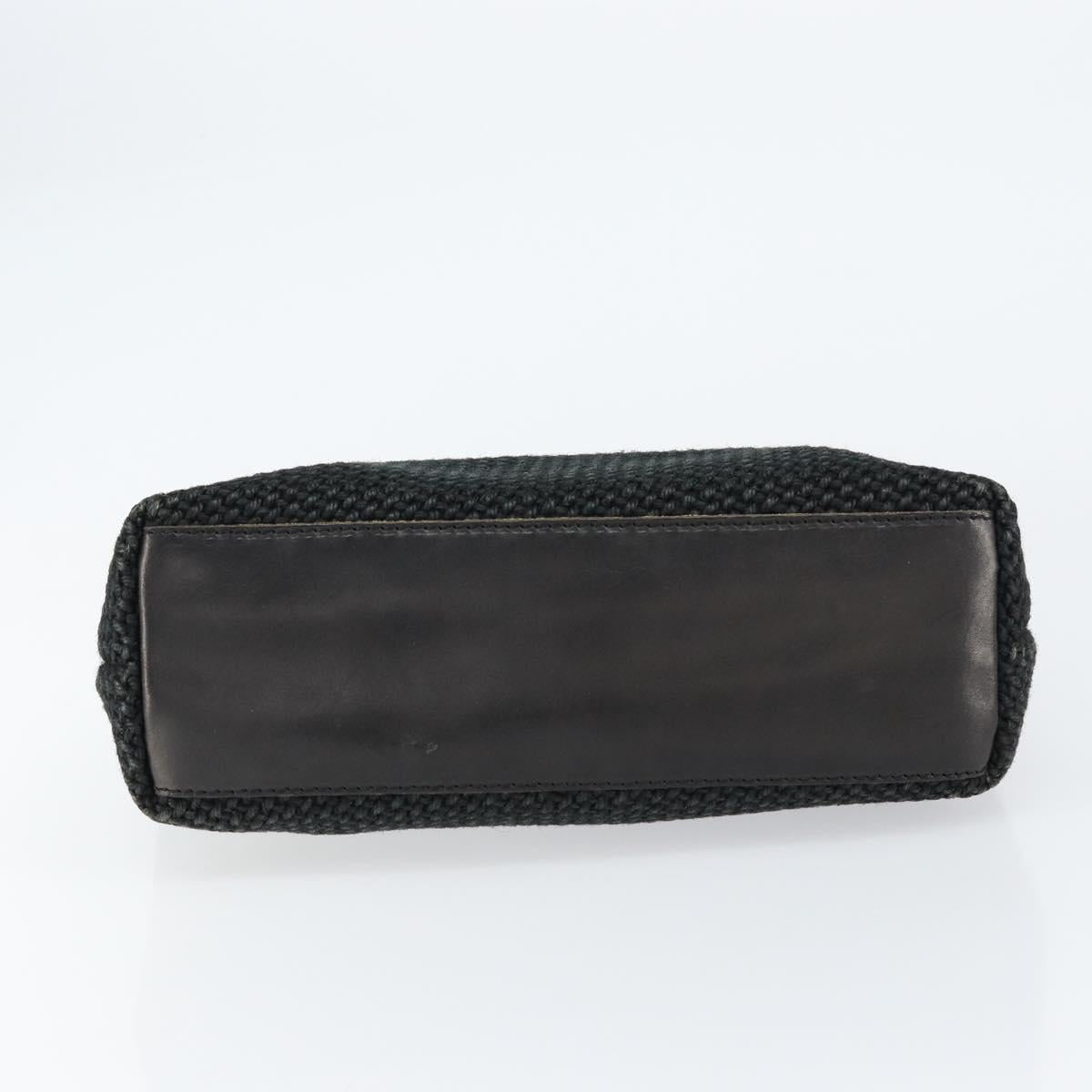 BOTTEGA VENETA Hand Bag Canvas Black Auth 155219