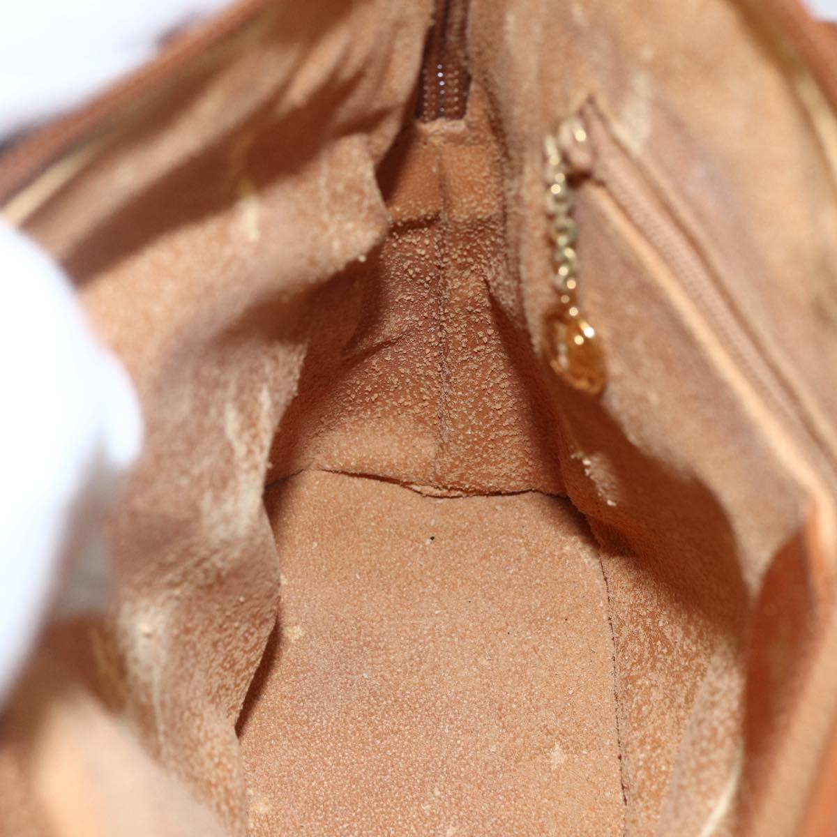 GUCCI Bamboo Hand Bag Leather 2way Brown Gold 000 1274 0290 Auth 155221