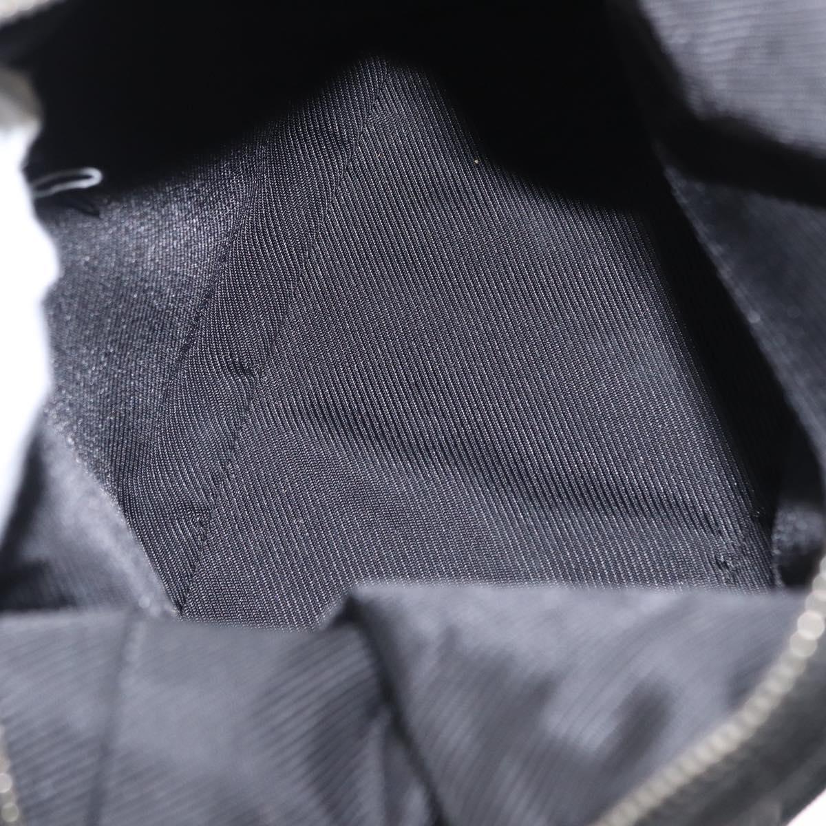 GUCCI GG Canvas Shoulder Bag Black Silver 001 3814 Auth 155222