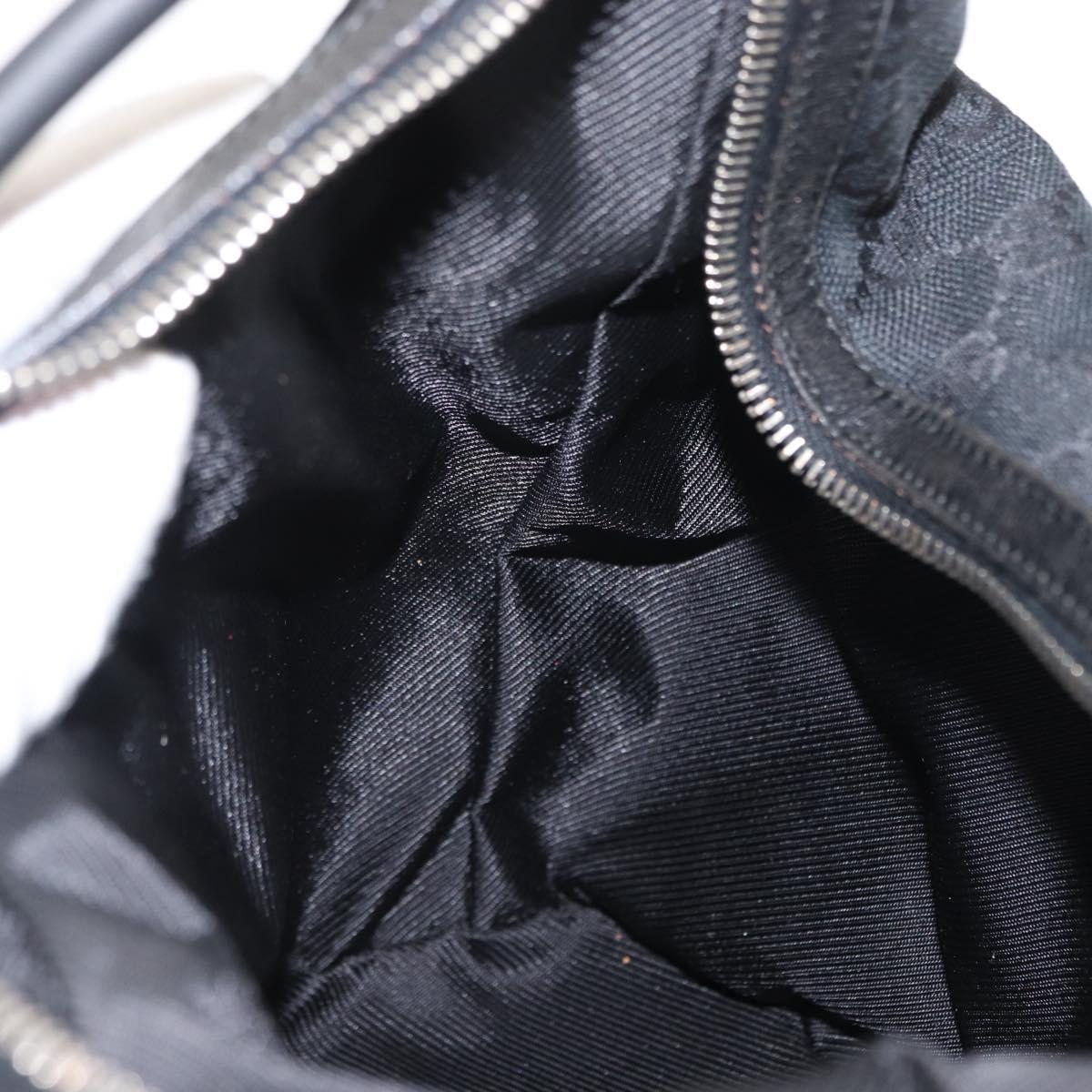 GUCCI GG Canvas Shoulder Bag Black Silver 001 3814 Auth 155222