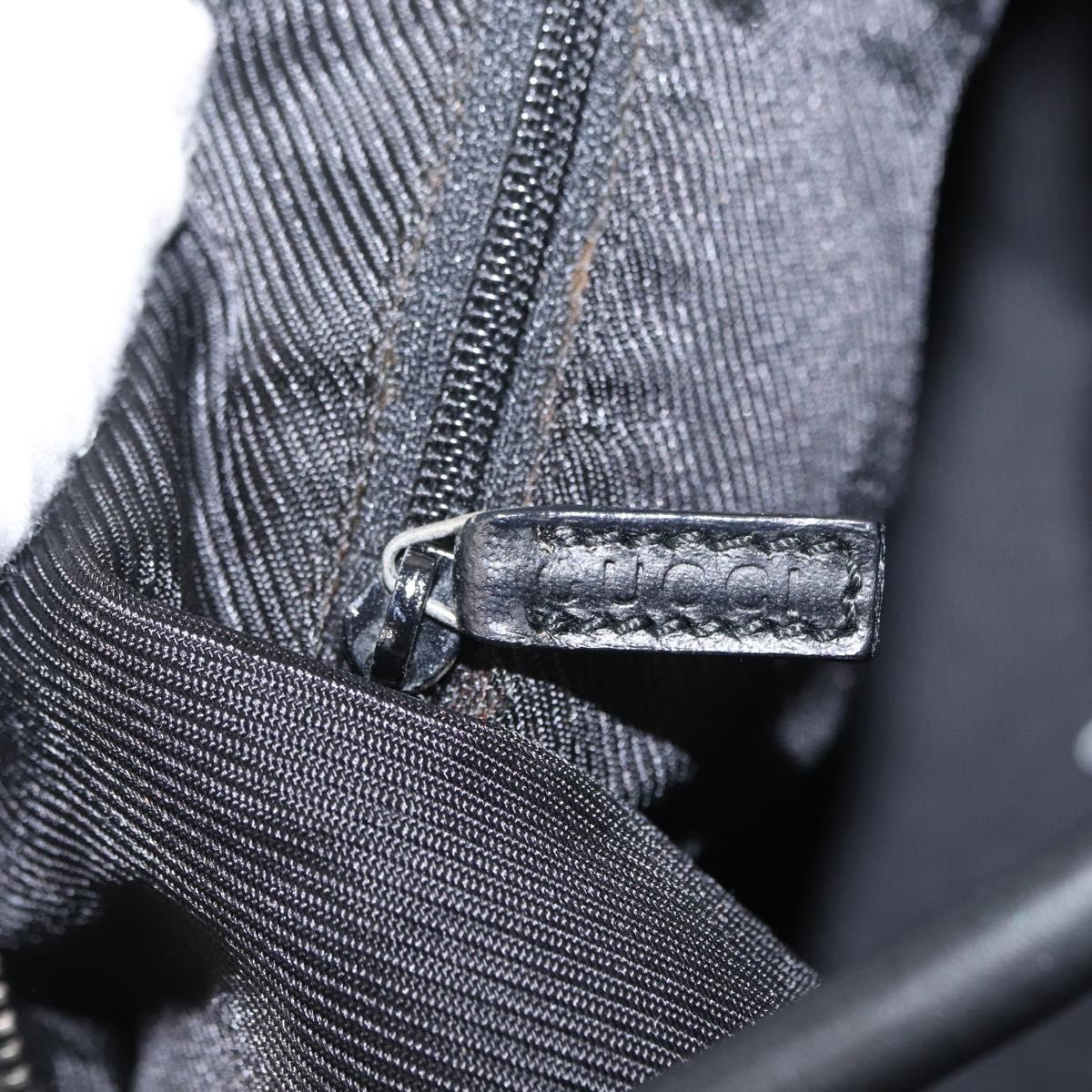 GUCCI GG Canvas Shoulder Bag Black Silver 001 3814 Auth 155222