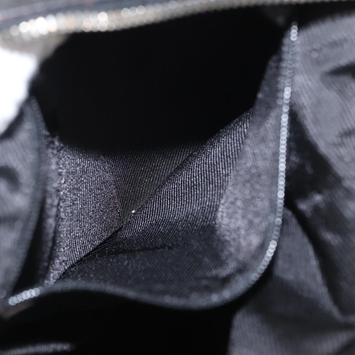 GUCCI GG Canvas Shoulder Bag Black Silver 001 3814 Auth 155222