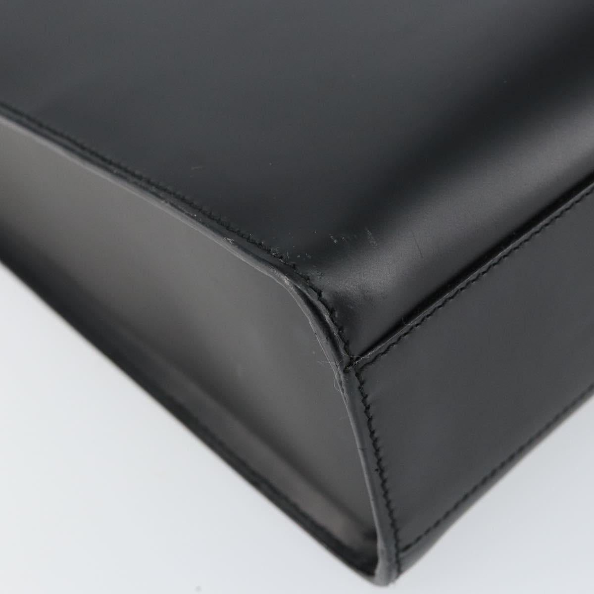 GUCCI Interlocking Hand Bag Leather Black 001 3066 Auth 155223