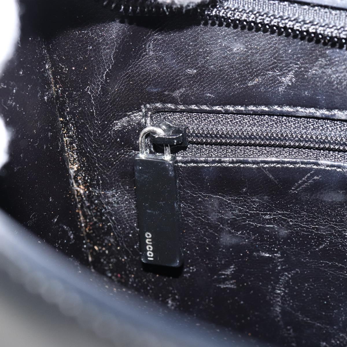 GUCCI Interlocking Hand Bag Leather Black 001 3066 Auth 155223