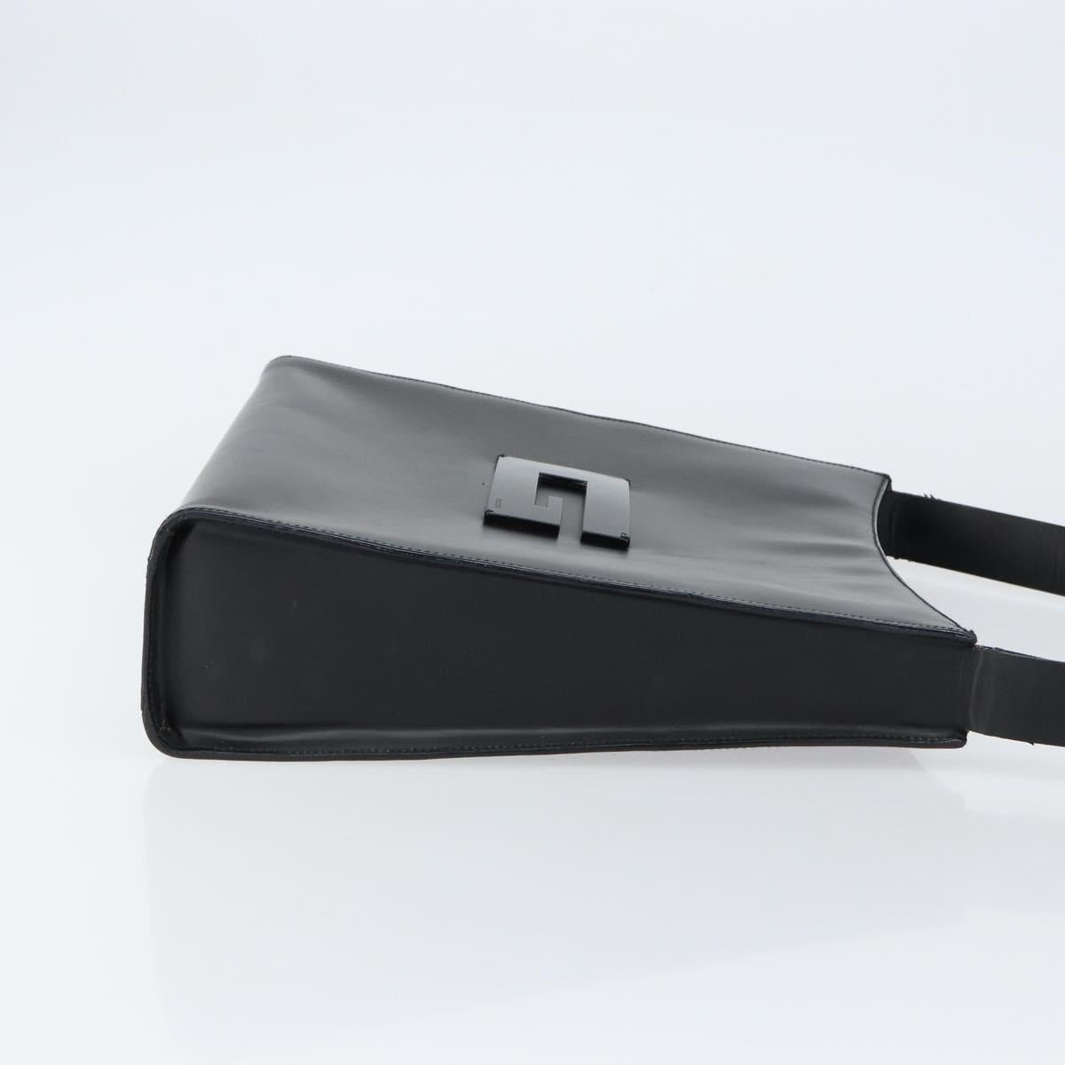 GUCCI Interlocking Hand Bag Leather Black 001 3066 Auth 155223