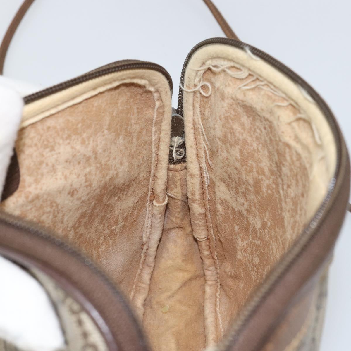 GUCCI GG Supreme Shoulder Bag PVC Beige Gold 97 02 068 Auth 155224