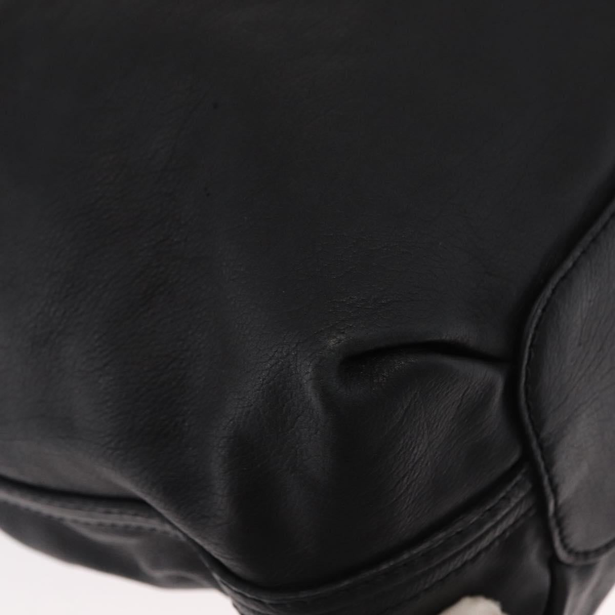 Chloe Elsie Hand Bag Leather 2way Black Gold Auth 155225