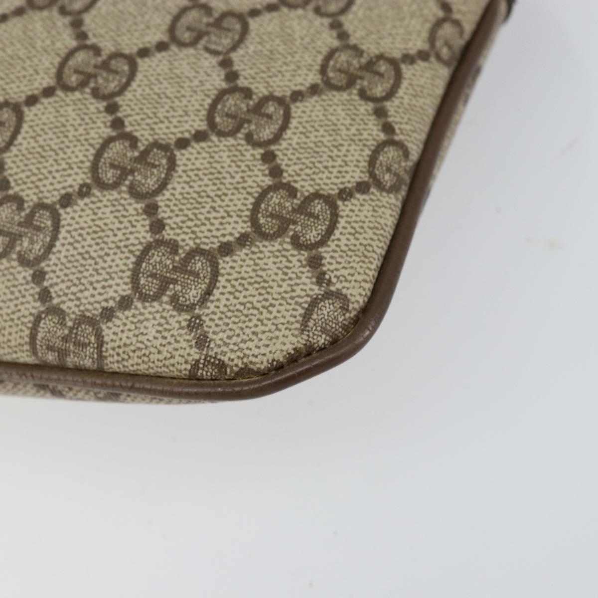 GUCCI GG Supreme Web Sherry Line Shoulder Bag PVC Beige 904 02 047 Auth 155227