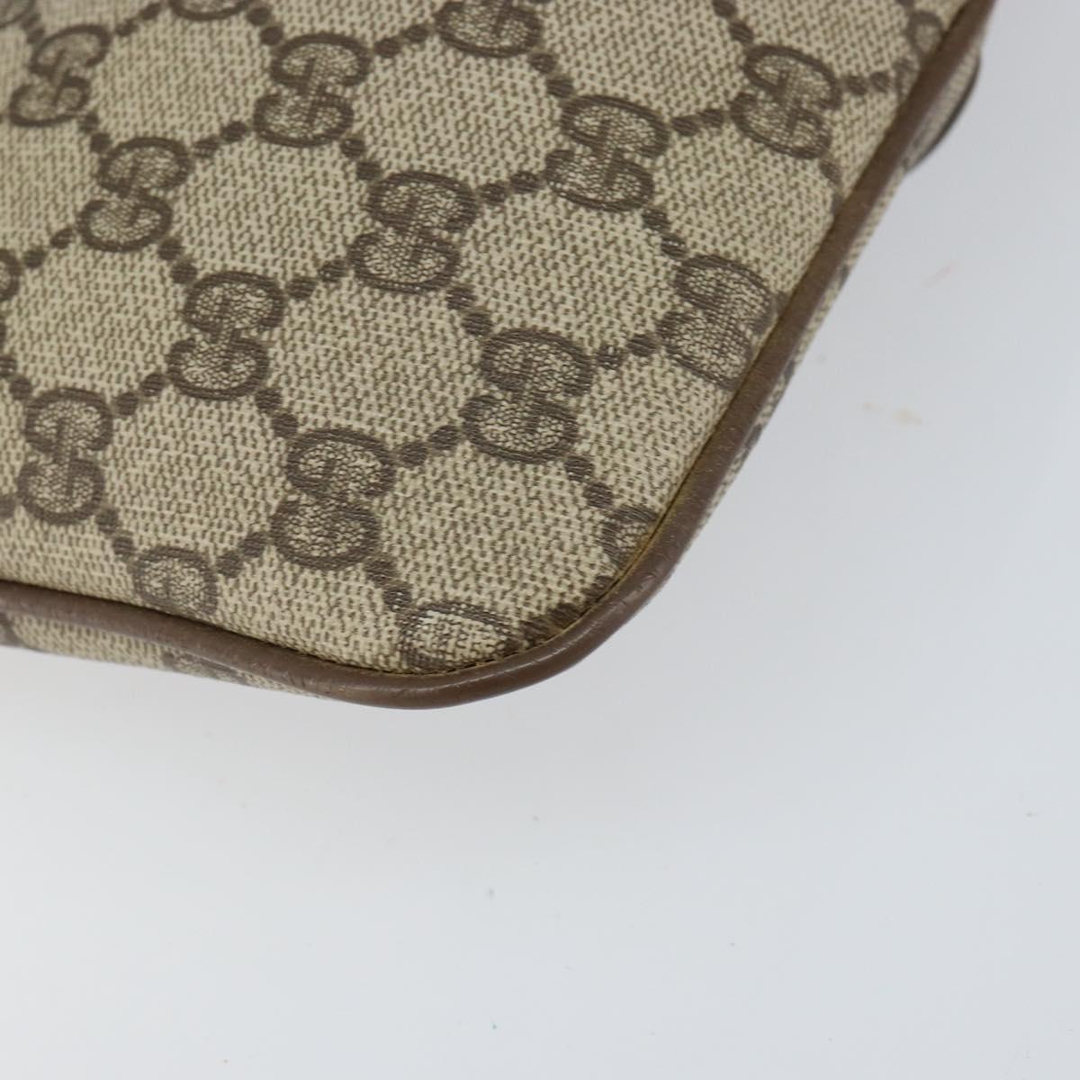 GUCCI GG Supreme Web Sherry Line Shoulder Bag PVC Beige 904 02 047 Auth 155227