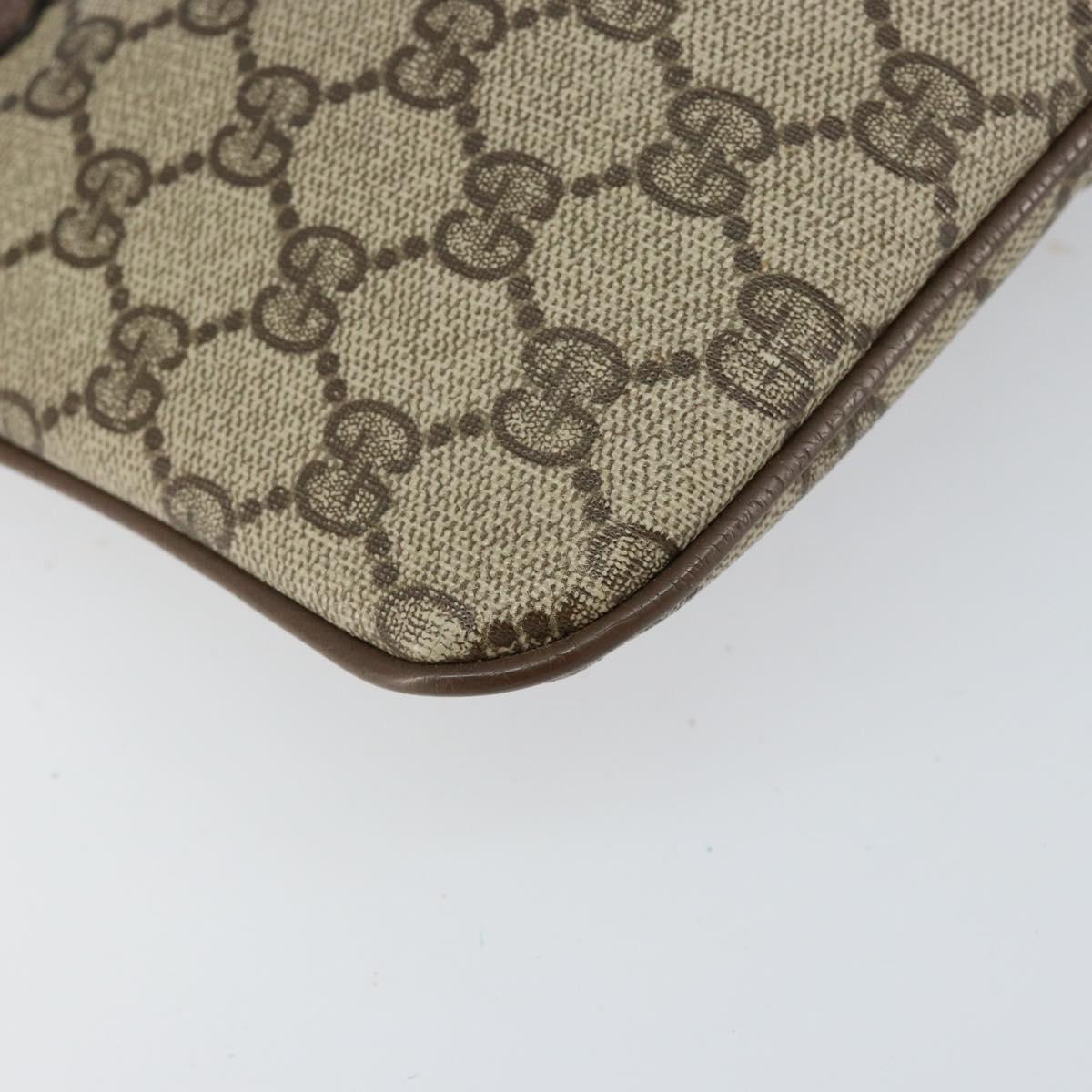 GUCCI GG Supreme Web Sherry Line Shoulder Bag PVC Beige 904 02 047 Auth 155227